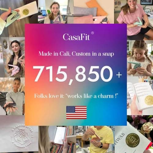 CasaFit Book Embosser Personalized - Custom Library Stamp with Metal Carving Molds | for Book Lovers/Teachers/Students Unforgettable Gift - Thumbnail 6