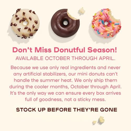 Donutful Pink Sprinkle Dipped Mini Donuts – Baked Not Fried, Less Sugar, Nothing Artificial, Non-GMO, Individually Wrapped Snack Packs (30 Donuts/Box) - Thumbnail 6