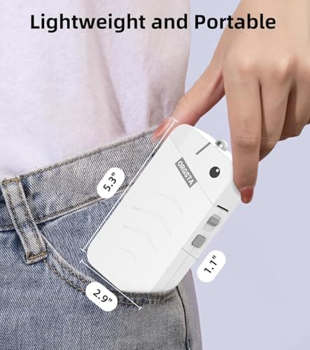 ORGSTA Label Maker Machine with Tape Bluetooth Portable Thermal Labelling Printer for School Home Office Organization, Wireless Mini Labeler S001 Label Machine with Label Sticker Maker, White - Thumbnail 5