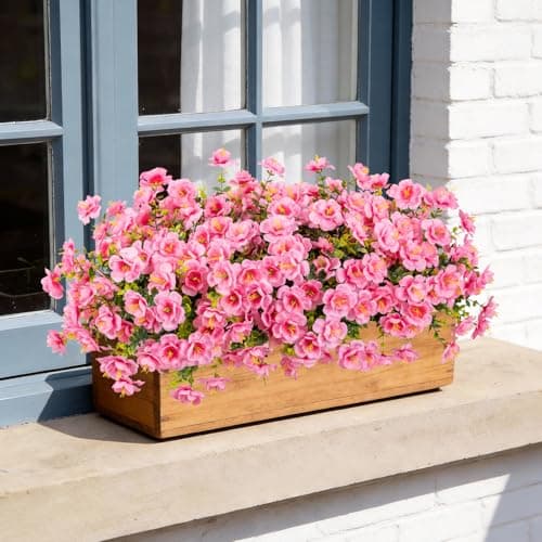 Lnoicy 16 Bundles Realistic Artificial Camellia Flowers for Outdoor, UV Resistant Faux Lifelike Fake Flowers for Home Decor, Wedding, Centerpiece（Pink） - Thumbnail 5