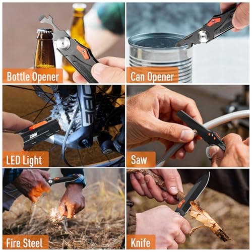 ZOOI Gifts for Men Dad, Pocket Multitool, EDC Gear, Mens Gifts for Him Boyfriend, Fathers Day Mens Gifts for Dad, Pocket Tools for Fishing Camping Gear, Fathers Day Dad Gifts from Daughter Wife - Thumbnail 5