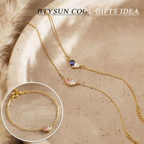 Birthday Gift for Women, Birthstone Bracelets for Women November Birthday Gift Dainty Wife Christmas Gift Ideas Best Friend Christmas Gift Topaz Bracelet - Thumbnail 3