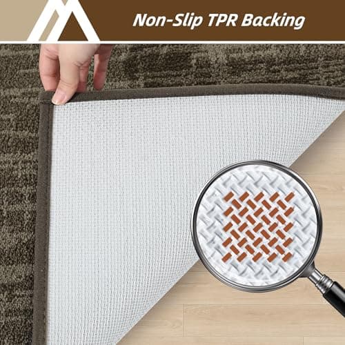 COSY HOMEER-Door-Mat,Dirt Trapper Entryway Rugs 24"x36" Non Slip Washable Entrance Mats,Absorbent Welcome Mat,Low Profile Dog Door Mats for Front Back Doomats and Wet Shoes,Light Brown - Thumbnail 4