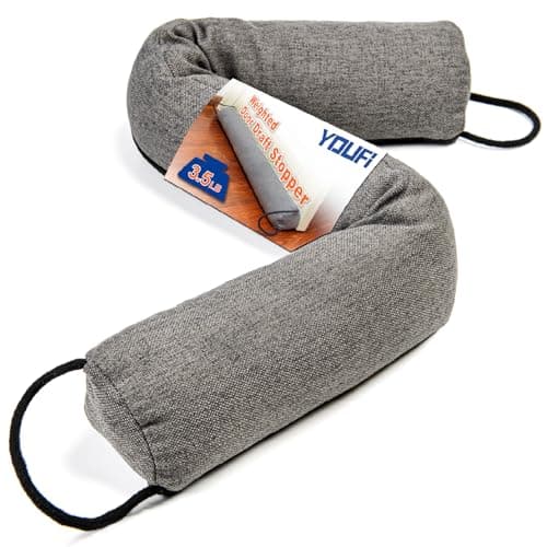 YOUFi 36 Inch Weighted Door Draft Stopper, 3.5lb Heavy Under Door Draft Blocker, Self-Resetting Gap Filler Seal Blocks Cold, Hot Air, Noise, with Non-Slip Bottom, Machine Washable Cover - Image 1