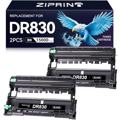 ZIPRINT DR830 DR-830 Drum 2 Pack Compatible Replacement for Brother tn830xl dr830 dr-830 Drum Unit for HL-L2460DW DCP-L2640DW HL-L2405W MFC-L2820DW MFC-L2900DW HL-L2480DW Printer