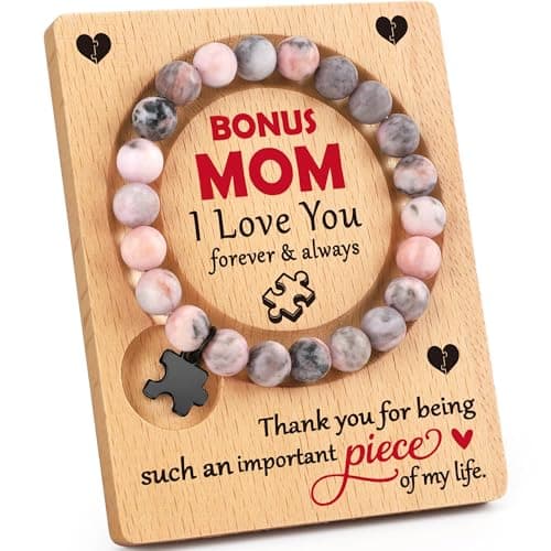 WZHENAINI Mothers Day Bonus Mom Gifts, Mothers Day Birthday Gift for Mom, from Daughter Son, Best Moms I Love You Bracelets Mama Mommy Mother-in-law Mother's Day Idea, Cute Easter Basket Stuffers - Image 1