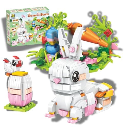Tecnobicho STEM 12-in-1 Rabbit Building Blocks Toys for Boys Girls 6 7 8 9 10 11 12 Years Old Creative Bunny Building Set Valentines Christmas Birthday Gifts - Image 1