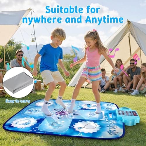 LZFYMXOK Dance Mat for Girls–Electronic Dance Game Toy Pad with 8 Challenge Levels, 3 Modes & LED Score Display, Frozen Toys for Girls Rhythm Step Play Mat, 2026 Birthday Gifts for Ages 3-12 - Thumbnail 5