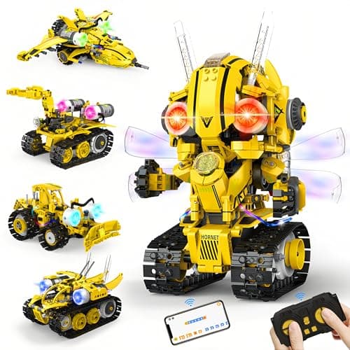 Yerloa Robot Building Kit STEM Gifts for Boy Ages 8-13 with App & Remote Control, 5 in1 Building Set Coding Robotic Toys for Kid Aged 6 7 8 9 10 11 12 Years Old Boy Girl Easter Birthday Gifts (673pcs) - Image 1
