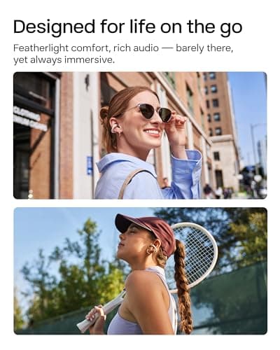 SHOKZ OpenDots ONE-Open-Ear Headphones, Clip-On Earbuds-Wireless Bluetooth Earbuds with Microphone-Secure, Lightweight, Comfort-Premium Dolby Audio-Water Resistant-Fast Charging-Up to 40 hrs Playtime - Thumbnail 4