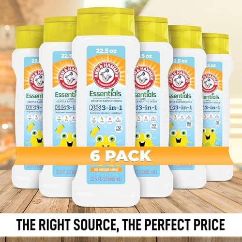 Arm & Hammer 6 Pack Essentials Kids Body Wash - 3-in-1 Sea Monster Mango 22.5oz - Non Toxic Kids Shampoo and Body Wash And Conditioner - Thumbnail 2