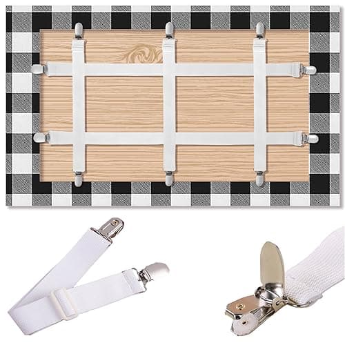Table Cloth Holder Clips Hidden Strap 5 Pack, Adjustable Elasticity Picnic Tablecloth Clip Indoor Outdoor Large Clamp for Thick Tables Bench Cover Party Restaurant Camping RV Essential Accessories - Image 1