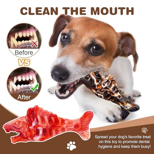 BoYoYo Tough Dog Toys for Aggressive Chewers 2 Pack, Indestructible Dog Toys to Keep Them Busy, Beef Flavor Nylon Dog Chew Toys for Large Dogs - Thumbnail 4