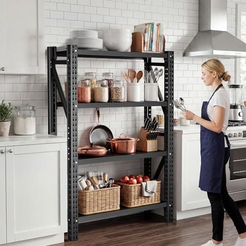 Lionhon Heavy Duty Garage Shelving, 36" W x 16" D x 71" H, 3000 LBS Capacity, 4-Tier Adjustable Metal Storage Shelves, Reinforced Steel Storage Rack for Garage, Basement, Utility Room - Thumbnail 2