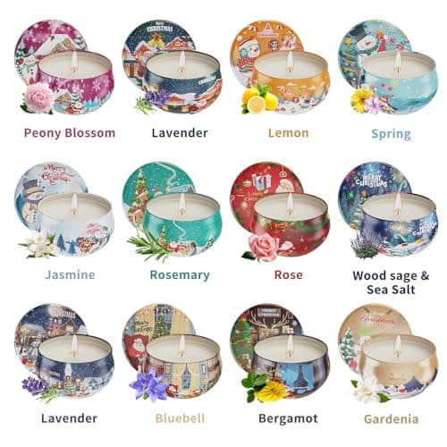 Christmas Gift Sets, Primevolve Scented Candles of 12 Bulk Home Aromatherapy Candles with Fragrances, Gift for Women, Candlelight Dinner Spa Bath - Thumbnail 4