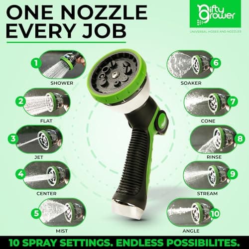 50 FT Garden Hose Stainless Steel Heavy Duty with Spray Nozzle, Lightweight and No-Kink Flexible Water Hose 50 FT with 3/4" Solid Brass Fittings, Metal Waterhose for Outside 50FT, Manguera Para Jardin - Thumbnail 3