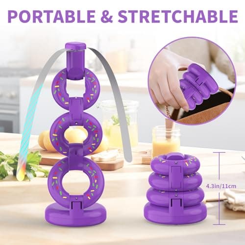 Fly Fans for Tables Fly Repellent Outdoor Keep Flies Away, Flies Spinner Table Top with Holographic Blades, Bug Traps for Picnic, Party, BBQ (Purple) - Thumbnail 4