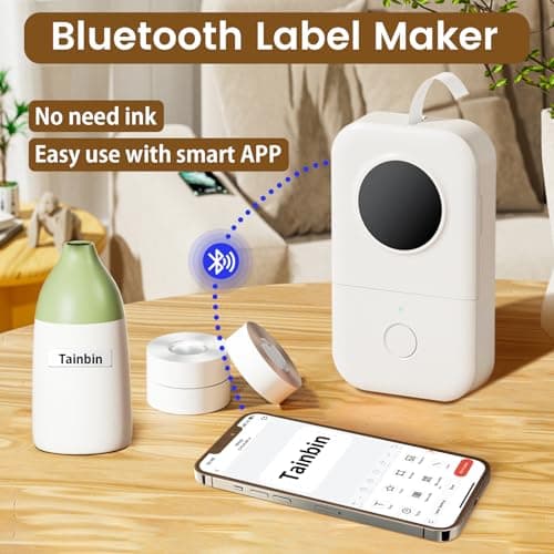 Phomemo Label Maker, D30 Bluetooth Mini Label Maker Machine, Small Portable Thermal Printer Rechargeable for Home School Classroom Teacher Supplies Office Labeler Wide Format Plotter Printers - Thumbnail 2