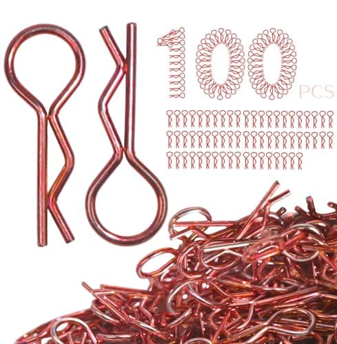 100pcs Universal RC Body Clips Pins - Compatible with Traxxas, Arrma, Redcat, Axial, HPI, HSP, Exceed, Himoto, Losi, RC4WD, Tamiya, Fits 1/8, 1/10, 1/12 Scale RC Cars, Trucks, Crawlers, Buggies - Image 1