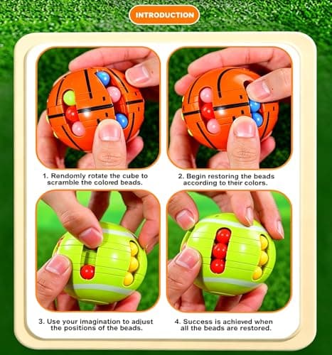Azxb 3 Pack 2.5" Puzzle Sport Ball Toys - 3D Brain Teasers and Puzzle Games for Ages 3+ Kids and Adults, Intelligence Small Magic Bead, Hand Sport, Adult Relieve Stress, Gifts for Boys Girls - Thumbnail 5