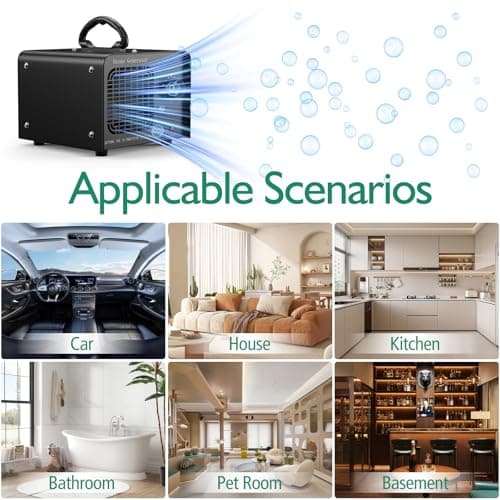 Redagod Ozone Generator 48,000mg/H, Industrial Ozone Air Purifier for Areas of 4,000 Sq.Ft, High Capacity O3 Air Purifiers Deodorizer with 120 Min Timer For Home,Car, Commercial, Smoke,Basement, Pet - Thumbnail 4