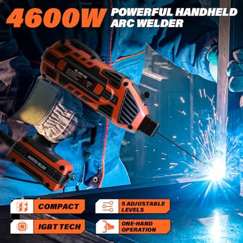 MAXLANDER Welding Machine Portable, 110V 120A Handheld ARC Welder with IGBT Inverter 5 Variable Current Adjustment, 20PCS Rods, Fits for 3/64"-1/8" Wire Rods - Thumbnail 2