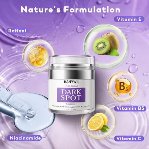 HANYWIL Dark Spot Remover for Face & Body, Remedy for Dark Spots with Natural Ingredients, Dark Spot Corrector Cream and Serum for Skin Care, Treats Freckles, Melasma, Sun Spots, Women & Men,1.7 Fl Oz - Thumbnail 5