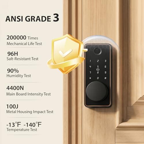 Keyless Entry Door Lock, Biquole Smart Lock, Fingerprint Door Lock - Thumbnail 2