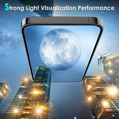 YWXTW Camera Lens Protector for iPhone 15 Pro/iPhone 15 Pro Max, [1 Step Installation Tray] Tempered Glass Screen Protector Metal Individual Camera Cover Accessories Case Friendly (Black Titanium) - Thumbnail 5