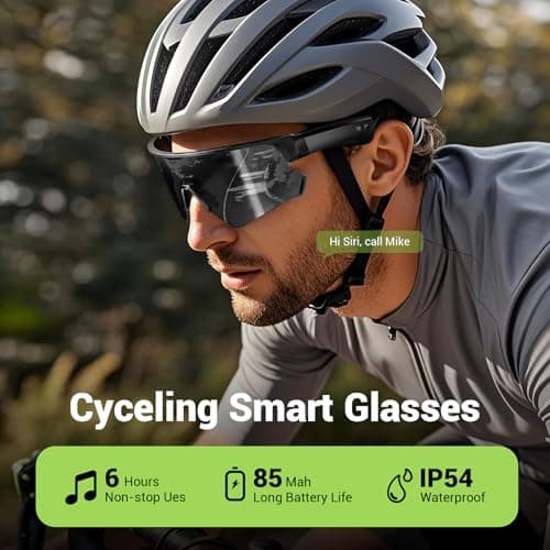 Blackview Bluetooth Sunglasses, UV400Protection, Bult in Mic & Speakers, Voice Assistant Compatible, 5.4 Bluetooth, Polarized Lens for Outdoor Activities - Thumbnail 2