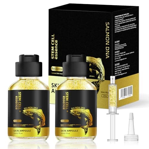 Salmon DNA Serum for Face, 2 Pcs Microneedling Serum Ampoule for Anti-Aging, Wrinkle & Scar Removal, Hydrating Facial Serum to Use with and Without Micro Needling for Smooth, Rejuvenated Skin