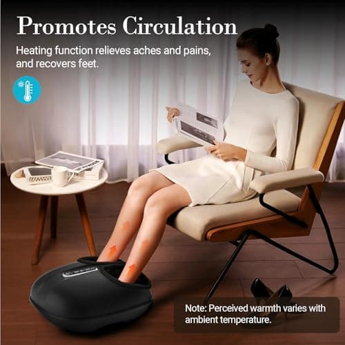 CuPiLo Foot Massager with Heat FSA Eligible HSA, Shiatsu Feet Massager with Remote Control, Multi-Level Compression Deep Knead Foot Massage for Neuropathy & Plantar Fasciitis, Gifts for Women Men - Thumbnail 6