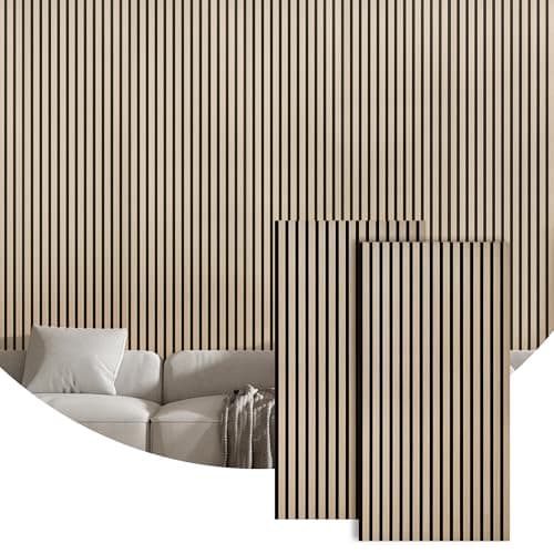 2 Packs Acoustic Panel, 47.2"x23.6" Slat Sound Absorbing Panel, Sound Proof Panels for Office,Home Theater,Studio, Wall, Oak - Image 1