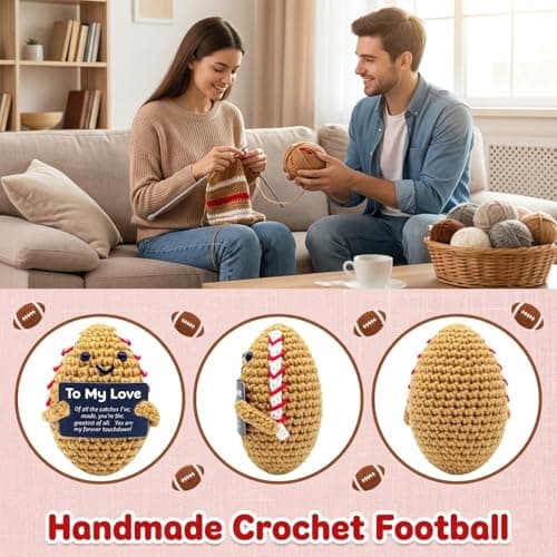 Kenoerd to My Love,Emotional Support Pickle,Handmade Crochet Thinking of You Gifts for Boyfriend Girlfriend,Positive Potato Funny Birthday Gift for Women Men Coworker,Stress Relief Desk Decor - Thumbnail 3