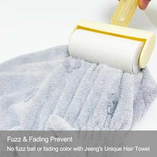 Jseng 3Packs Microfiber Hair Towel for Women - Quick-Drying, Super Absorbent Hair Wrap with Bow Design, Soft Hair Towel Turban for Curly Long Wet Hair - Thumbnail 6
