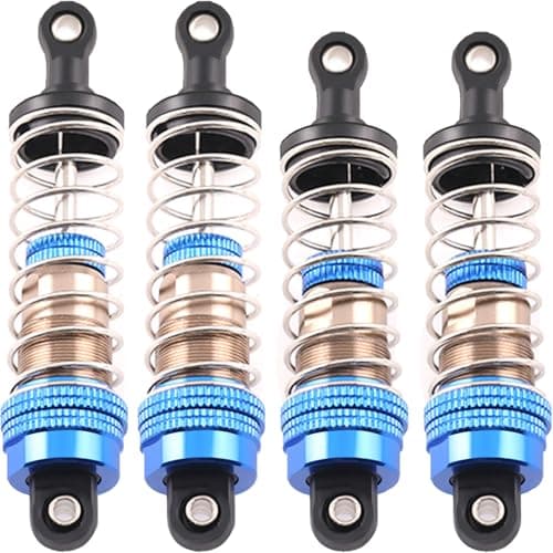 Oil-Fill Shock Absorbers for 1/14 1/16 1/12 RC Cars, 75mm & 81mm Hydraulic Suspension Kit, DIY Refillable Dampers with Alloy Body, Compatible for MJX, HSP, WLtoys, SCY, FMS, Traxxas (Oil Not Included) - Image 1