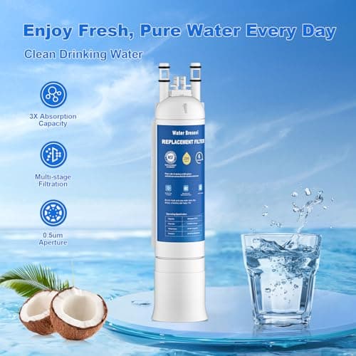 Water Bressvi FPPWFU01 Water Filter Replacement Compatible with Frigidaire FPPWFU01, FPPWFU01, PureAdvantage, PWF-1 FPPWFU01 PurePour Water Filter, Remove Impurities from Water (3-PCS) - Thumbnail 3