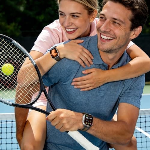 Odbeai Magnetic Sport Band Compatible with Apple Watch Ultra 3 2/Ultra Band for Men 49mm 46mm 45mm 44mm 42mm,Strong Magnet Soft Silicone Strap for iWatch Series 11 10 9-1 SE,Anthracite/Earthy Yellow - Thumbnail 6