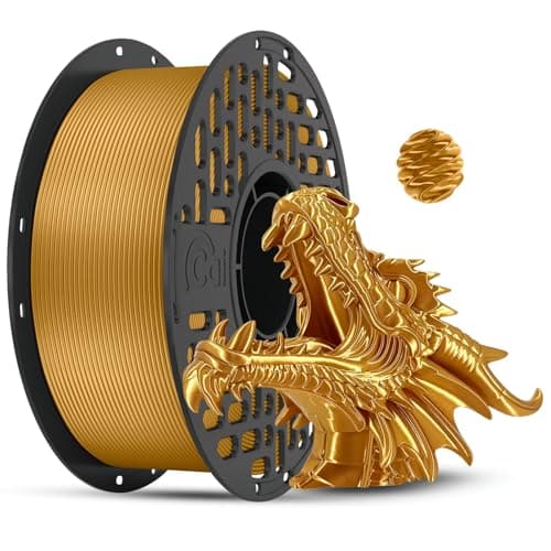 Gold Silk PLA Filament 1.75mm, High Strength 3D Printing Filament 1kg Spool (2.2lbs), Ultra-Strong Shiny Metallic, High‑Speed Printing for Bambu Lab P1, A1, K1 & FDM Printers