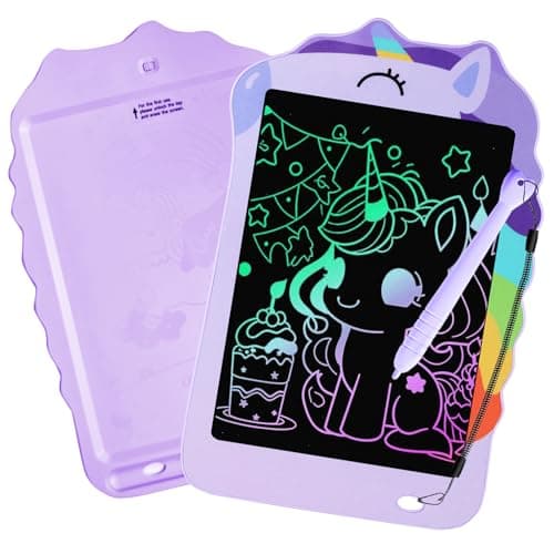 LCD Writing Tablet, Unicorn Drawing Pad Doodle Board, Colorful Toddlers Toys Drawing Board, Educational Toys for Boys Girls 3 4 5 6 7 8 Year Old Christmas and Birthday Gifts