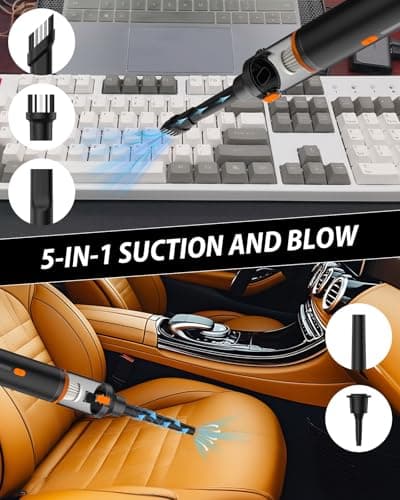 Nimbelephant Car Vacuum 19000Pa Powerful Suction, Cordless Handheld Vacuum Cleaner & Air Duster, Portable Hand Held Mini Vacuum Rechargeable for Car, Home & Office - Thumbnail 2