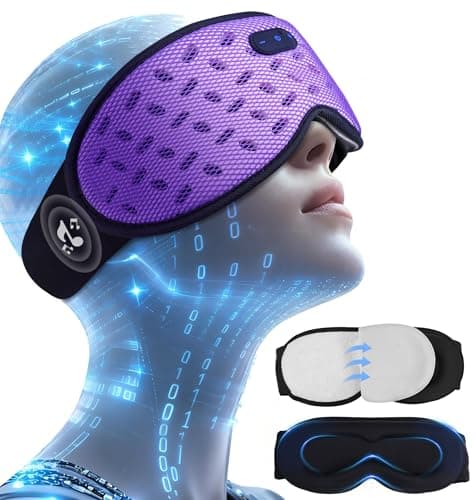 Sleep Mask Headphones with Bluetooth 5.4, LC-dolida Wireless Music Eye Mask for Sleeping Headphones Detachable 3D Eye Cups Cooling Breathable Bluetooth Eye Mask for Side Sleepers - Image 1