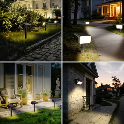 Fabrito Solar Spot Lights Outdoor 4 Pack, [108Leds, 4 Modes] Auto On/Off Spotlights, IP67 Waterproof Landscape Lights for Tree, Yard, Patio, Pool, Pathway, Driveway, Warm White - Thumbnail 6