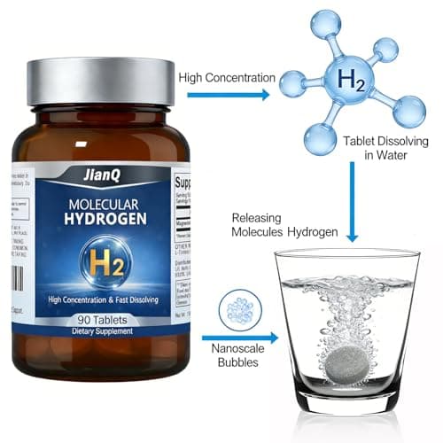 Hydrogen Water Tablets - Molecular Hydrogen Tablets for Drinking Water, Unflavored 12 PPM H2 Tabs with Magnesium - 90 Fast-Dissolve Tabs for Energy, Focus & Antioxidant Support - Thumbnail 3