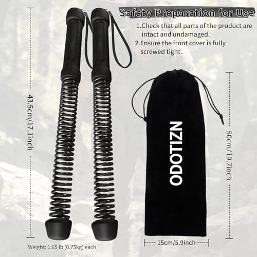 Ropeless Battle Ropes for Home Gym for Men & Women, Portable Cordless Weighted Workout Rope Set with Storage Bag & Workout Guide, Cordless Battle Ropes Alternative for HIIT Cardio(Black) - Thumbnail 2