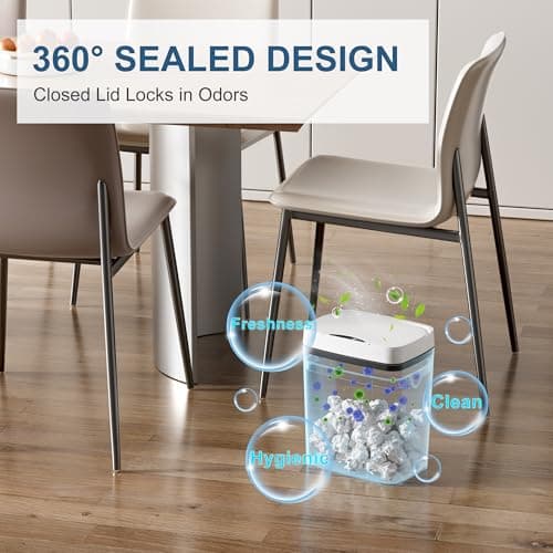 Vanpopubs 2 Pack 2.7 Gal Bathroom Trash Can with Lid, Automatic Trash Can Small Smart Garbage Can Touchless, Slim Motion Sensor Waterproof Plastic Trash Bins for Bedroom Office Kitchen Toilet - Thumbnail 6