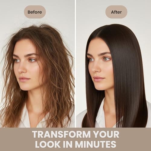 Tony Odisho Black Germanium Flat Iron Hair Straightener – 1.25″ Floating Plates, Ionic Fast-Heat MCH, Digital 180–450°F, Frizz Control, 60-Min Auto Shutoff, 8.5-ft Swivel Cord, Salon Professional - Thumbnail 5