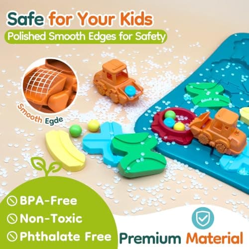 Kids Toys STEM Board Games - Logical Road Builder Brain Teasers Puzzles for 3 4 5 6 7 Year Old Boys Girls, Educational Montessori Birthday Gifts for Ages 4-8 Preschool Classroom Learning (32 PCS) - Thumbnail 6