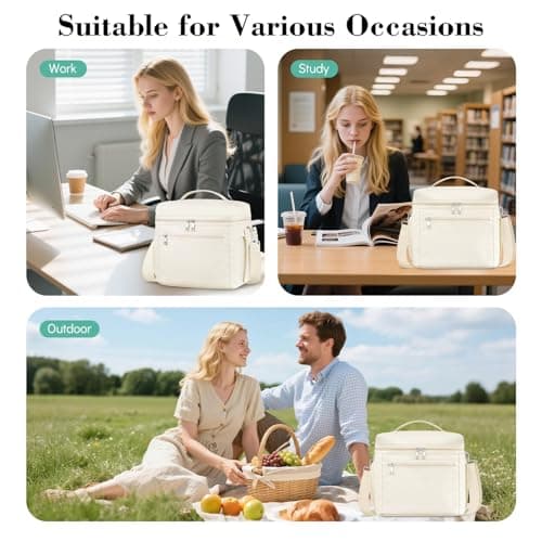 DALINDA Lunch Bag Women,Insulated Lunch Bags Cooler Bag Lunch Box Leak-Proof Lightweight for Picnic,Grocery,Beach,Camping,Travel,Work - Thumbnail 6