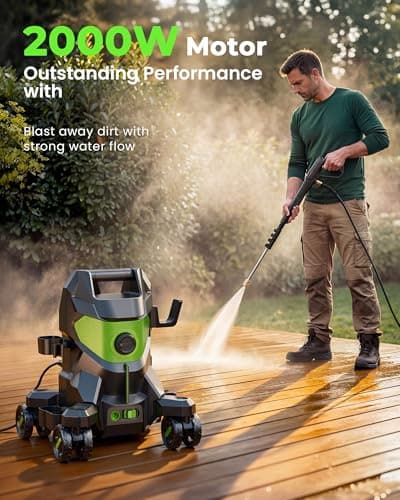 KVAOK Power Washer, 4 Quick Connect Nozzles - Thumbnail 2